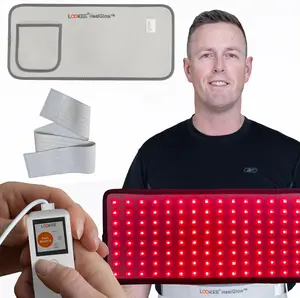 LOOKEE HealGlow Pro LED Light Therapy Belt with 10 Modes & Programmable Controller | 660nm Red + 850nm NIR, 120 LED | Skin & Muscle Support Wrap | Portable Wraparound | Lifetime Warranty Relaxing