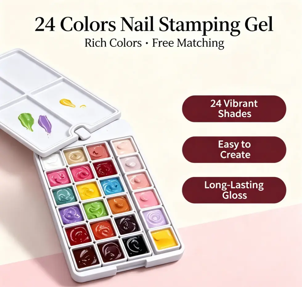 Nail Art Stamping Gel - Rich Colors Free Matching for Exquisite Nails - Perfect for Creative Nail Designs
