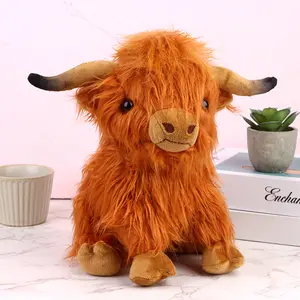 Simulation Highland Cow Animal Plush Doll Soft Stuffed Highland Cow Plush Toy Simulation Highland Cow Animal Plush Doll Soft Stuffed Highland Cow Plush Toy