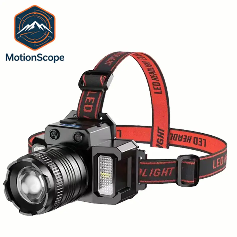 Rechargeable Head Flashlight - 150000 Lumen Super Bright LED Headlamp, ABS Plastic, USB Charging, Waterproof, 5 Modes, Adjustable Strap for Customizable Fit, Outdoor Hiking & Camping Flashlights High Lumens