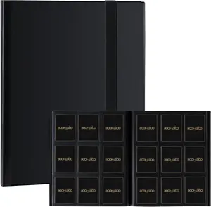 9-Pocket Trading Card Binder 360 Card Capacity Album with 20 Pages Premium Card Holder Folder Compatible with MTG TCG Pokémon Baseball and Sports Cards Black