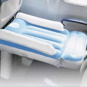 BLEU WHISK Inflatable Toddler Travel Bed. Comes w/an air pump, safety belt and straps & a bag to carry bed inside.- can also be used as changing table