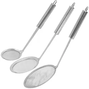 Hot Pot Fat Skimmer Spoon – Stainless Steel Mesh Food Strainer for Oil Filter, Skimming Grease and Foam from Soup, Stew, Broth – Fine Mesh Strainer Ladle for Chinese Hot Pot, Ramen, Bone Broth – Dishwasher Safe