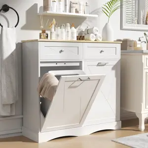 [Year End Sale]White multifunctional storage cabinet with two drawers, kitchen storage cabinet with double doors, modern carved office cabinet, TV cabinet, suitable for kitchen, living room, bedroom