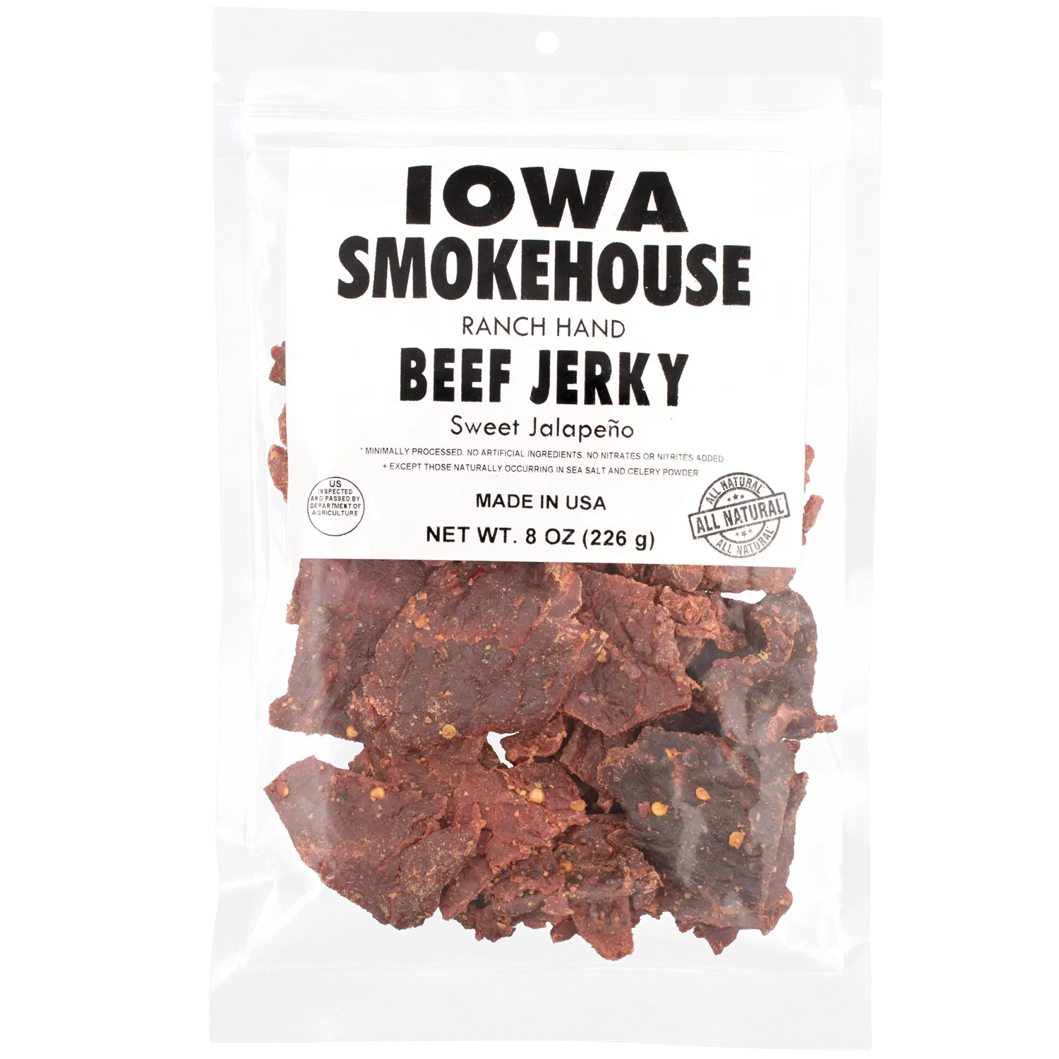 Ranch Hand 8 oz Beef Jerky Sweet Jalapeno