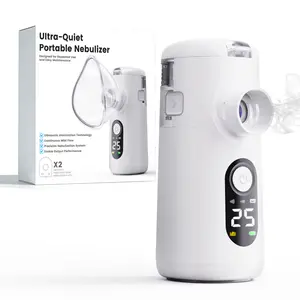 Mayluck Portable Handheld Nebulizer for Kids & Adults - Ultra-Quiet Smart Mesh Mist Machine with Self-Cleaning for Home Travel Daily Lightweight Removable
