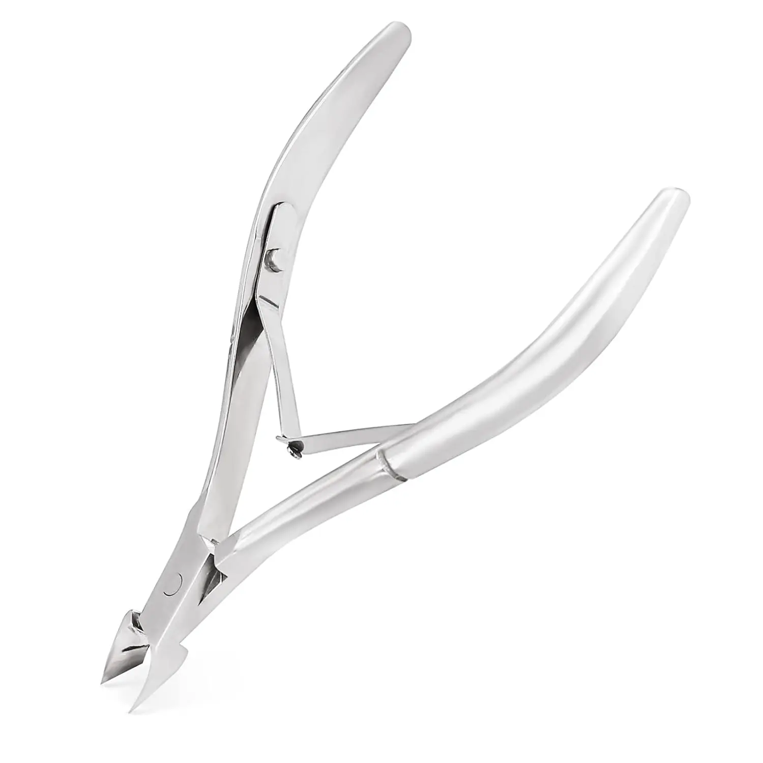 Professional Stainless Steel Cuticle Nipper - Cuticle Cutter & Remover Tool for Adults' Fingernails and Toenails - Silver Manicure & Pedicure Nail Care Accessory