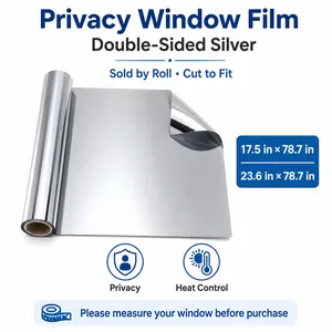 Privacy Window Film See Out Not In, Heat Control Window Tint, Blackout Window Cover with UV Protection
