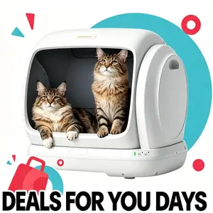 Meowant SC09 Smart Automatic Large Self-Cleaning Cat Litter Box, 106L Extra-Large Space, APP Control, Odor Removal, Anti-Pinch Design, Easy Installation for Multiple Cats, Smart Litter Box, Automatic Litter Box