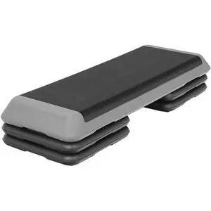 43-inch Aerobic Step Platform - Sturdy, Non-slip, 3-Height Adjustable, Multi-Function, Ideal for Home Fitness, Workout, Exercise, Black
