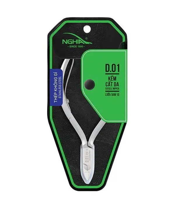 Nghia Cuticle Nipper - D-01 (Stainless Steel) - JAW 16