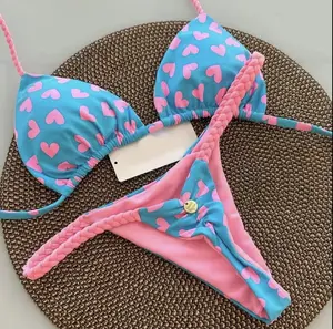 New Women's Bikini Split Print Swimwear Fashion