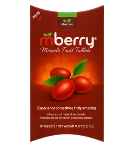 mberry Miracle Fruit Tablet, Turn Sour into Sweet, Organic Miraculin, Natural, Sugar Free, Organic, 10-Count