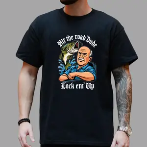 Lock Em Up Ver 2 T-Shirt Viral Graphic Tee Political Funny Unisex Top Casual Streetwear Trendy Cotton Shirt For Men And Women