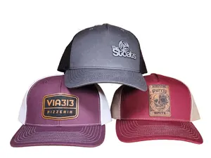 Custom Leather Patch Hats - Any Logo or Design - Perfect for Any Occasion