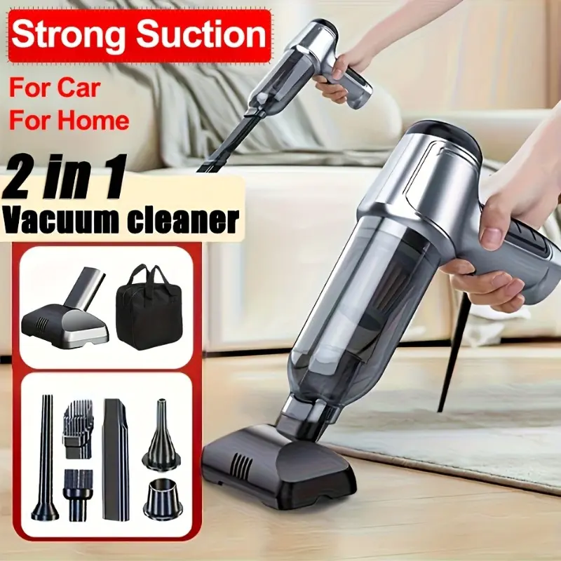 QILIEASY: Portable Powerful Vacuum Cleaner, 8000rpm Mini Car Vacuum, 80w Brushless Motor, 12000pa Suction, Multi-Function for Cars, Sofas, Kitchen, Pets, Auto Vacuum