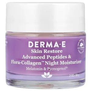 DERMA E Advanced Peptides & Flora-Collagen™ Night Moisturizer, 2 oz (56 g)