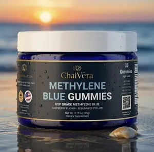 Methylene Blue Gummies USP Grade - 5MG per Gummy Bear (Blueberry) - Mood Booster, Brain Health Supplement by ChaiVera - Cognitive Energy Peak Performers Mental Clarity