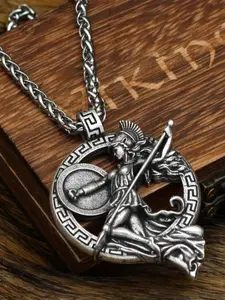 Vintage Greek Goddess Pendant Necklace – Distressed Hip-Hop Street Mythology-themed Men’s Necklace – Perfect for graduation season, music festivals and Thanksgiving gifts – Ideal for family and friends