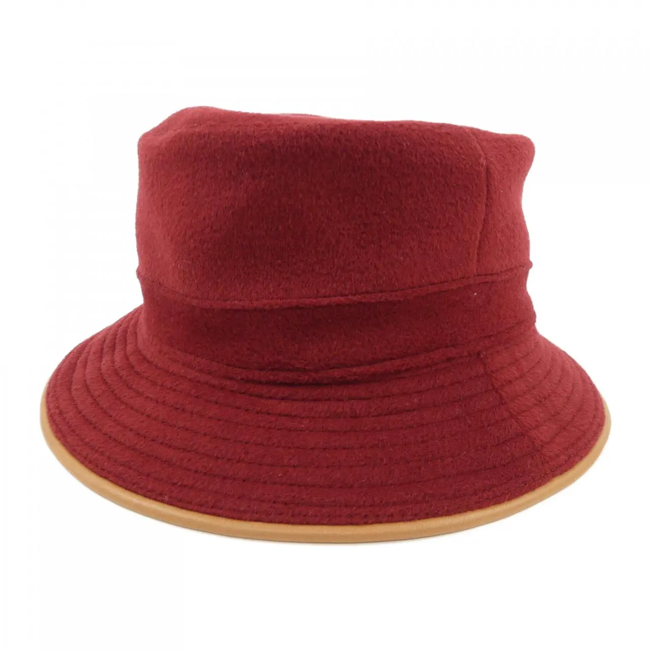 Pre-owned HERMÈS Cashmere Small Leather Goods Hat 56