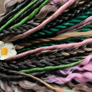 Fairy Garden Cottage Dreadlock Extensions - Colorful Braided Hair Extensions for Stylish Looks