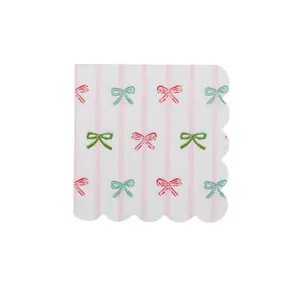 The Bows and Stripes Cocktail Napkins