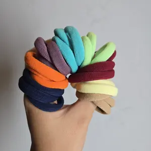 80 pcs Hair Ties soft ties Colorful Thick Terry Hair Ties, 4CM Strong Hold Elastic Ponytail Holders, No Damage Scrunchies,Hair Accessories  for Women & Girls
