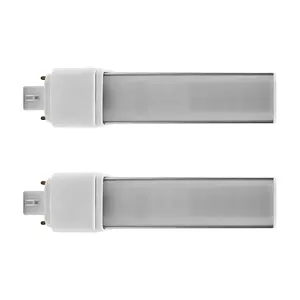 9w Gx24q 4-Pin Vertical LED Light Bulb PL-C Retrofit Equivalent CFL 18w G24q-2 G24q-3 990 Lumen 314° Free Rotable Flicker Free Recessed G24q Base Green Bulb Warm White Light 3000k 2 Pack