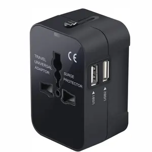 Universal Travel Adapter with USB C All in One Worldwide Travel Adapter Power Converters Wall Charger AC portable Power Plug Adapter with USB Type C Charging Ports for USA EU UK AUS