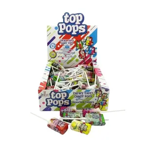 Top Pops Chewy Taffy Pops, 11.85oz Assorted Flavors, 48 Count