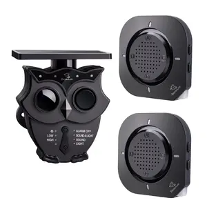 BetterLink 1/2 Mile Long Range Solar Wireless Driveway Alarm IP65 Weatherproof Outdoor Motion Detectors&Sensor 120dB Sound Light Alert System Monitor&Protect Outdoor/Indoor Property（2Receivers+1Sensor)