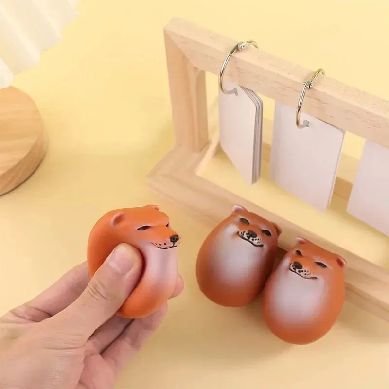 Christmas Toys Christmas ToysCreative Shibako Dog Egg Squishy Fidget Toy Realistic Egg Shape Desk Decor Shiba Inu Dog & Egg Union PU Slow Rebound Sensory Toy