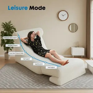 Folding Sofa Bed, Convertible Sleeper Chair with Pillow Foldable Mattress with Back Support, Portable  Comfy Floor Sofa Lounge Fold Out Chair Bed for Living Room Bedroom,  Single