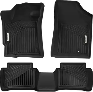 YITAMOTOR All-Weather Guard Floor Mats for 2007-2012 Nissan Altima Sedan Custom Fit Black TPE 2-Row Liner Set