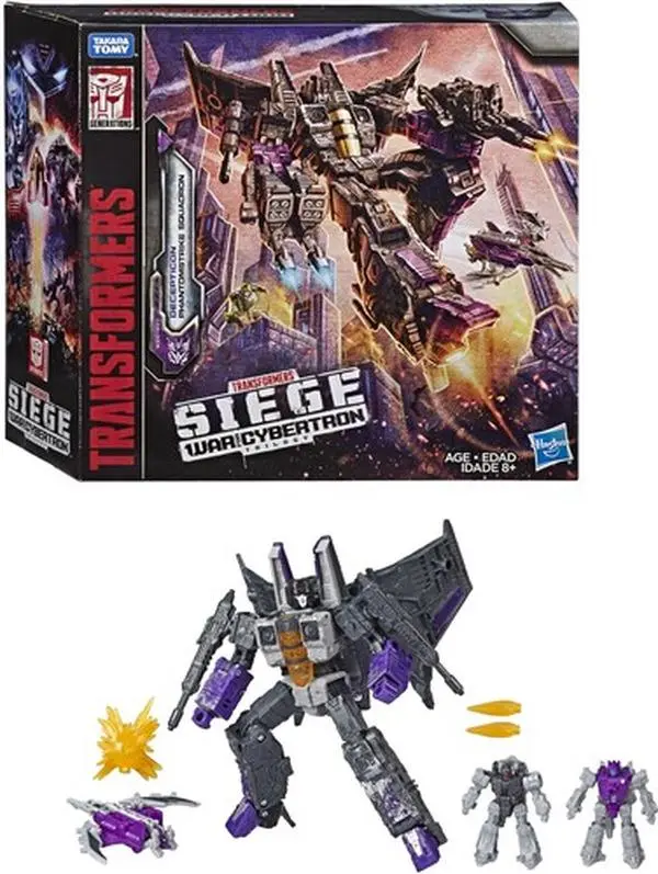 Hasbro Transformers: War for Cybertron - Siege Voyager Class WFC-S27 Decepticon Phantomstrike Squadron 4-Pack Special Edition Collectible, Final Strike Part 2 Series, 7 Inches, 2 Accessories, Customizable Loadout, Choking Hazard Small Parts