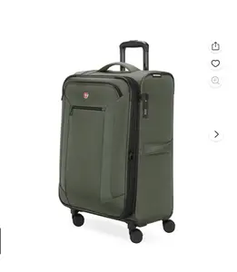 Stride Expandable Carry-On Spinner Luggage, Olive Green, 8 Wheels and Built-in TSA Lock Color Olive Green