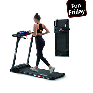 3.0HP Foldable Silent Treadmill - Shock Absorption, 300LBS Load, Cup/Phone Holder, Space-Saving Home Gear