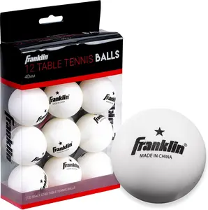 Sports Ping Pong Balls - Official Size + Weight White 40mm Table Tennis One Star Professional Durable High Performance 12 Count (Pack of 1) Packaging may vary, White