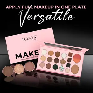 Valentine's Day 18 Color Full Face Palette with Eyeshadow, Highlighter, Natural Nude Matte Shimmer Glitter, Long Lasting Baked Makeup for Eye shadow Blush Earth Tones Gifts