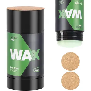Update Rub-on Ski Snowboard Wax, 80g Universal Portable Cross-Country Wax for Universal Temperature, Easy Operation, Quick Waxing for Outdoors