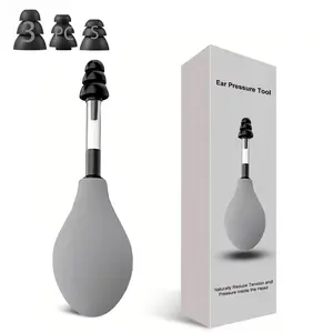 Portable Silicone Inner Ear Pressure Tool With 3 Sizes Of Earplugs