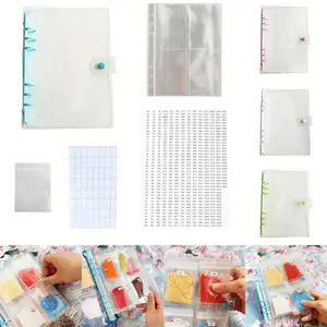 Diamond Painting Storage Book, Diamond Collection Folder Bag Tool Kit, Color Number Stickers Self-Sealing Bags Set, Diamond Art Tools
