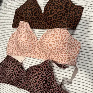 1/2/3PCS Leopard Jelly Wireless Bra Womens Comfortable Wireless Bras Push Up Bralettes Seamless Tshirts Bras Deep V Everyday Bras S-3XL