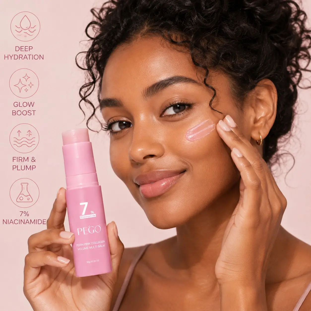 Niacinamide Anti-Wrinkle Balm, Pdrn, Nad, Collagen, Retinol, Reduces Fine Lines, Boosts Elasticity, Face, Lip Care, Hydrating Lip Treatment, Hydrating Glossy Balm, Multi Function Balm