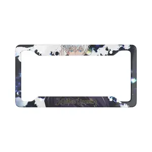 Gojo License Plate Frame, Otaku Car Accessory – Metal License Plate Frame with Anime Vibes