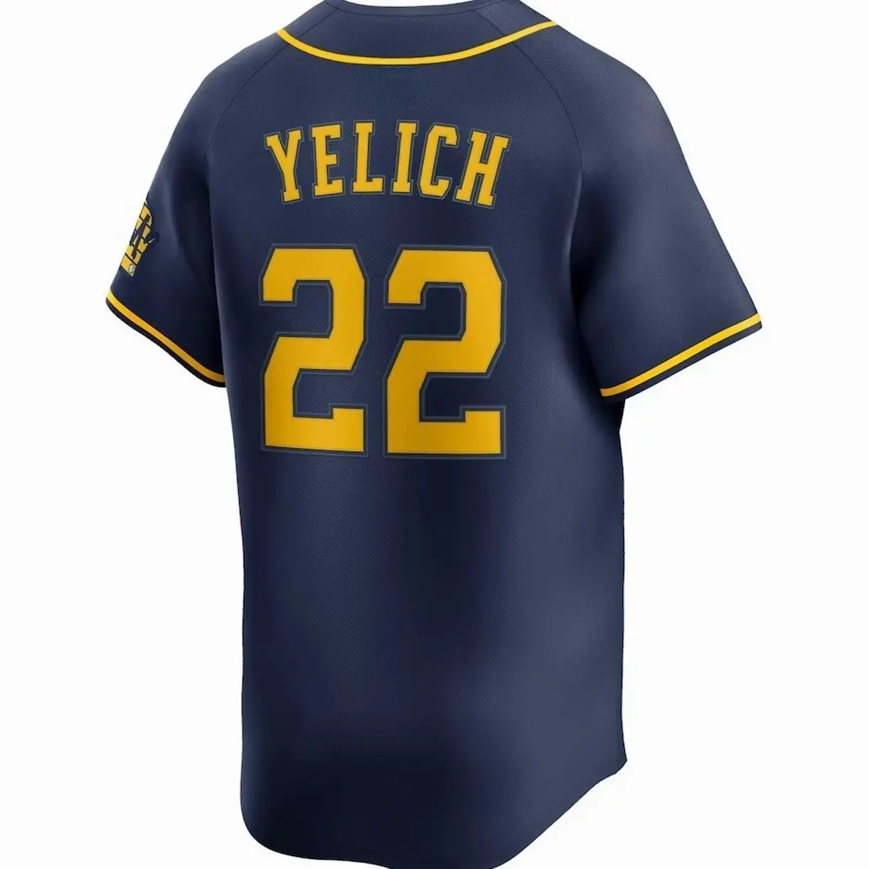 Unisex Baseball Jersey 22 Yelich Milwaukee 2026 Alternate Jersey - Navy