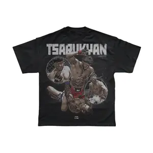 Arman Tsarukyan Vintage Graphic Short Sleeve T-Shirts, Vintage Bootleg UFC Tees Casual Tropical