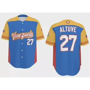 Venezuela - Altuve camisa Baseball Jersey Replica clasico mundial, 2024 25 Printed Shirt for Fans