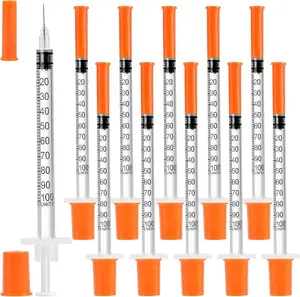 100-Pack Pet Care Syringes U-100 1ml/cc 30G 5/16" for Puppies Kittens Small Animals