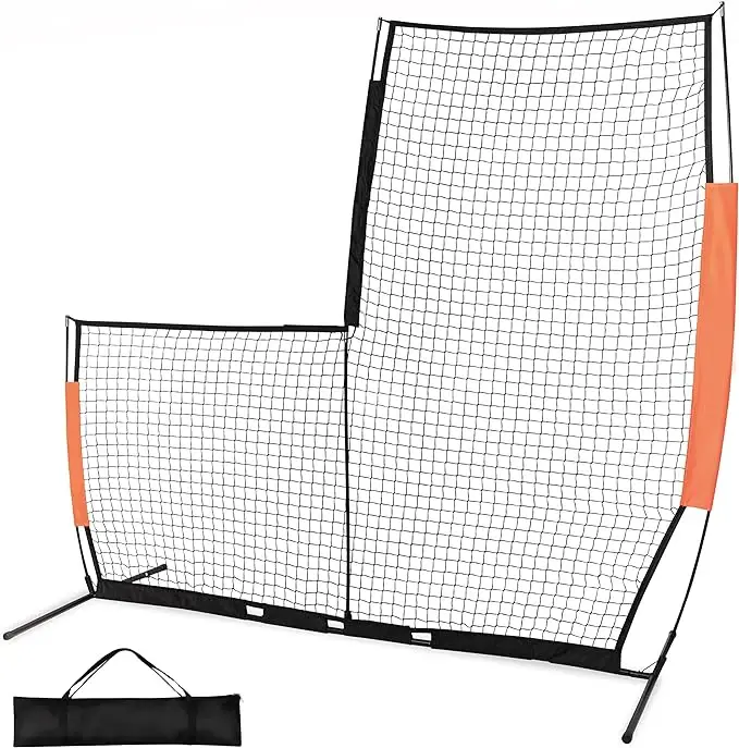 Flexible L Screen Baseball Pitching Net 7x7 feet